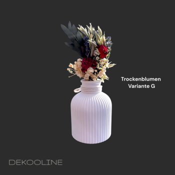 Deko Vase geriffelt Skandi-Stil auch als Stabkerzenhalter verwendbar Raysin - Artikel-Nr. 1100046